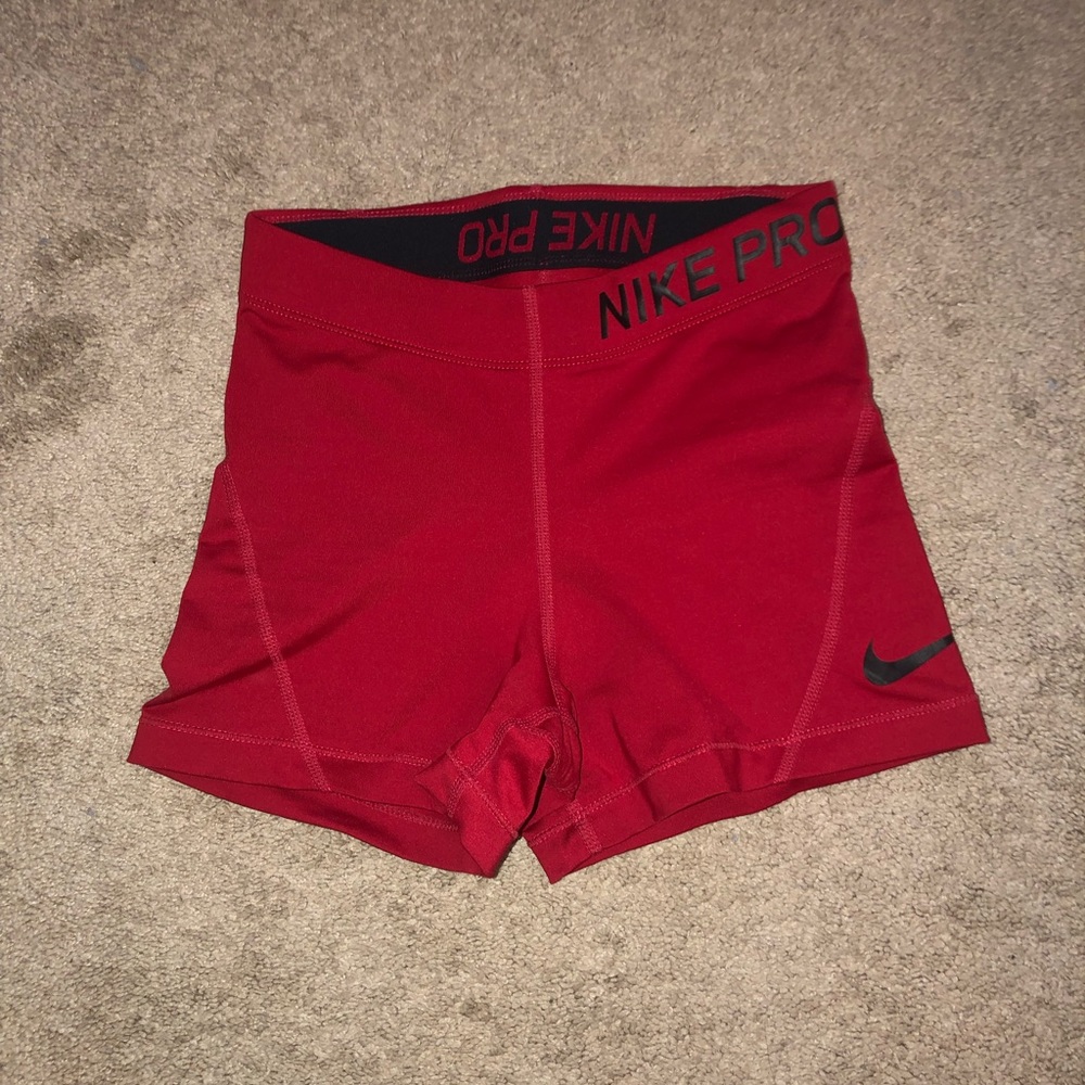 Red Nike Pro Spandex